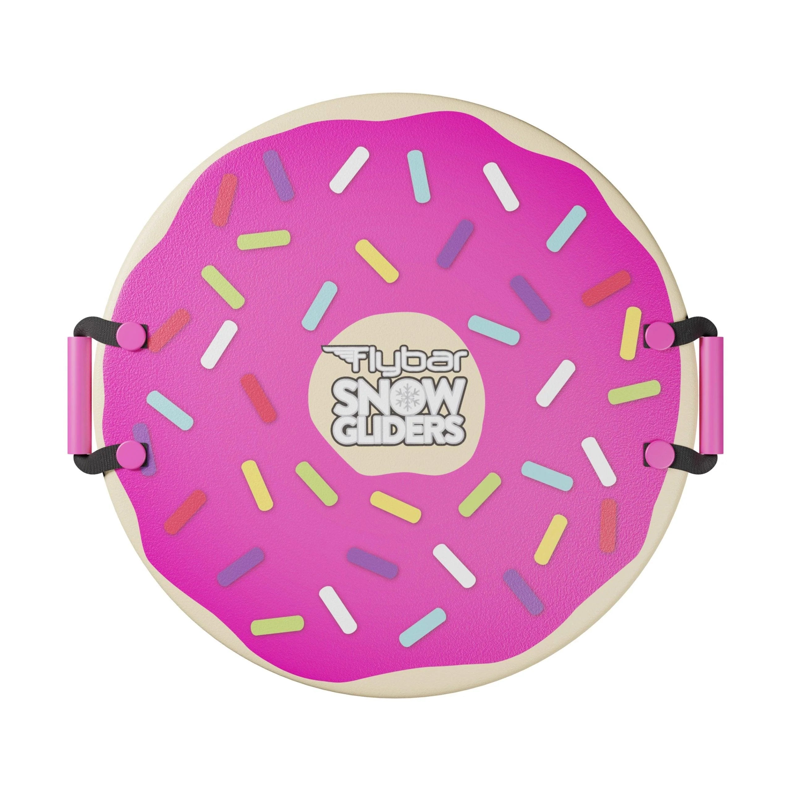 FlyBar-Kids 26" Foam Disc Snow Sled with Slick Bottom & PE Core Build-FB21459PD-Donut-Legacy Toys